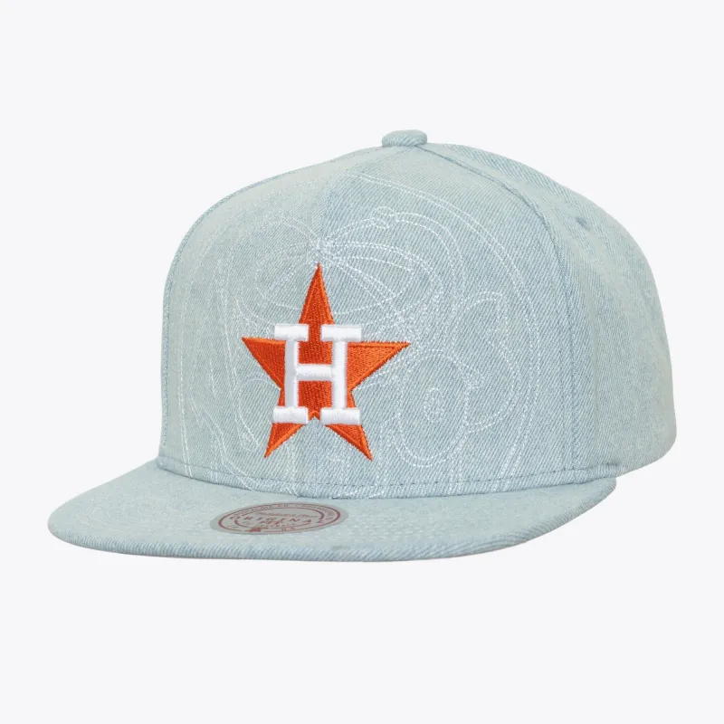 Mitchell & Ness Men's Mlb Denim Stitcher Snapback Coop Astros sold by Zulily