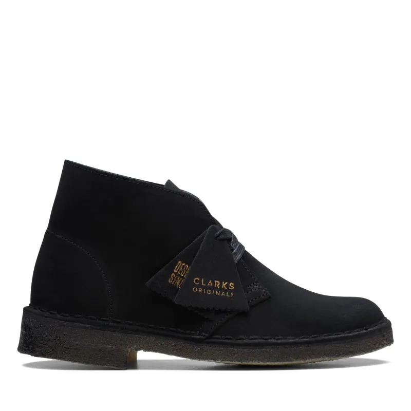 Clarks Women's Desert Boot 'Black Suede' sold by Zulily