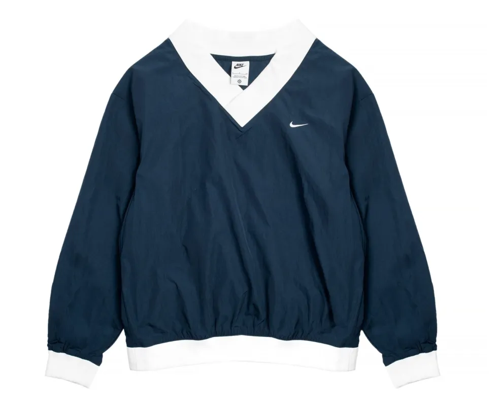 Nike Women's Sportswear Essential Contrast-Trim Woven V-Neck Top - Fv7649-480 sold by Zulily