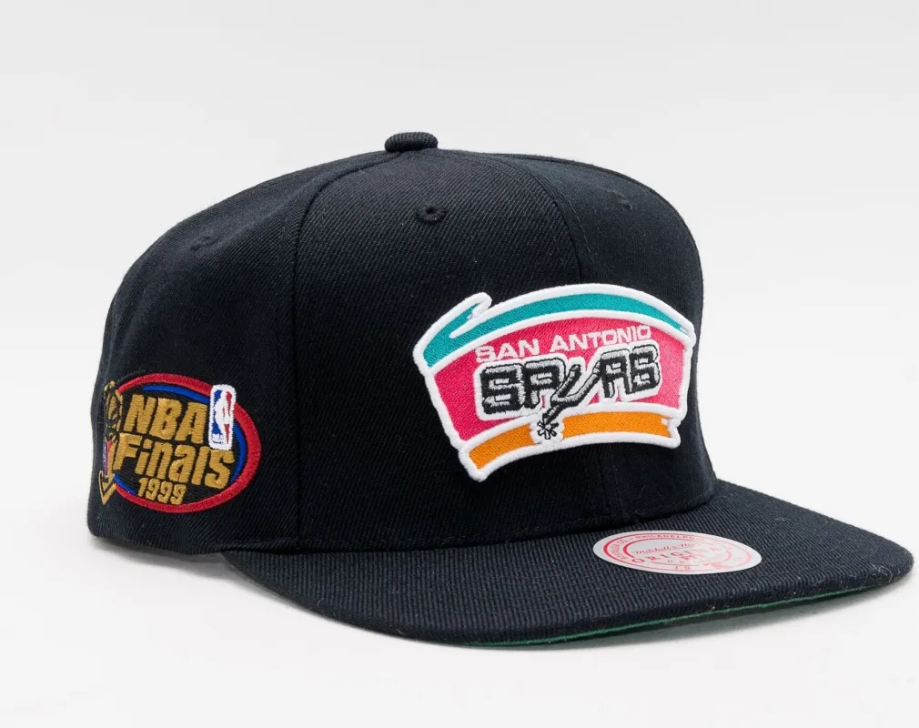 Mitchell & Ness Men's Nba Top Spot Snapback Hwc Spurs - Black made by Mitchell & Ness