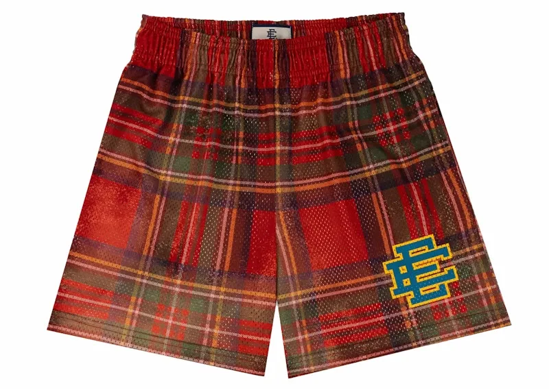 Eric Emanuel Men's Ee Shorts Plaid Pattern Ss24 - Shpldmsh-Rednav sold by Zulily