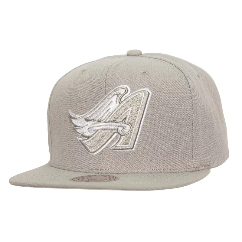 Mitchell & Ness Men's Mlb Evergreen Grey White Snapback Coop Angels sold by Zulily