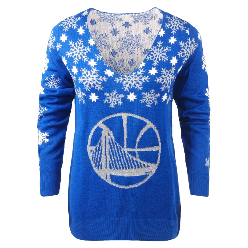 Foco Women's Nike Nba Golden State Warriors Snowflake V-Neck Sweater - Sta0618-00001 sold by Zulily