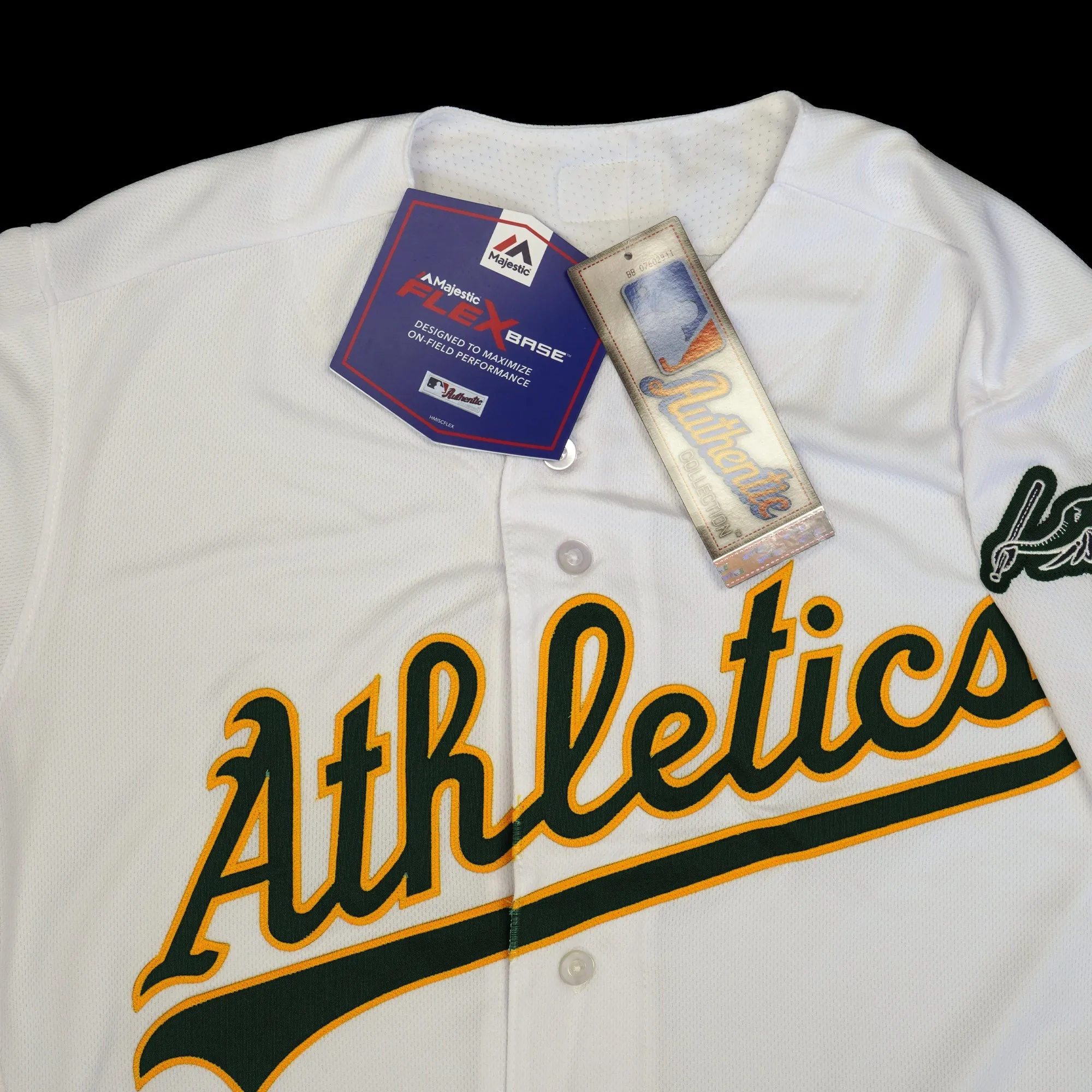 Majestic Men's Mlb Oakland Athletics Authentic On Field Flex Base Jersey - Home White sold by Zulily product image thumbnail 4