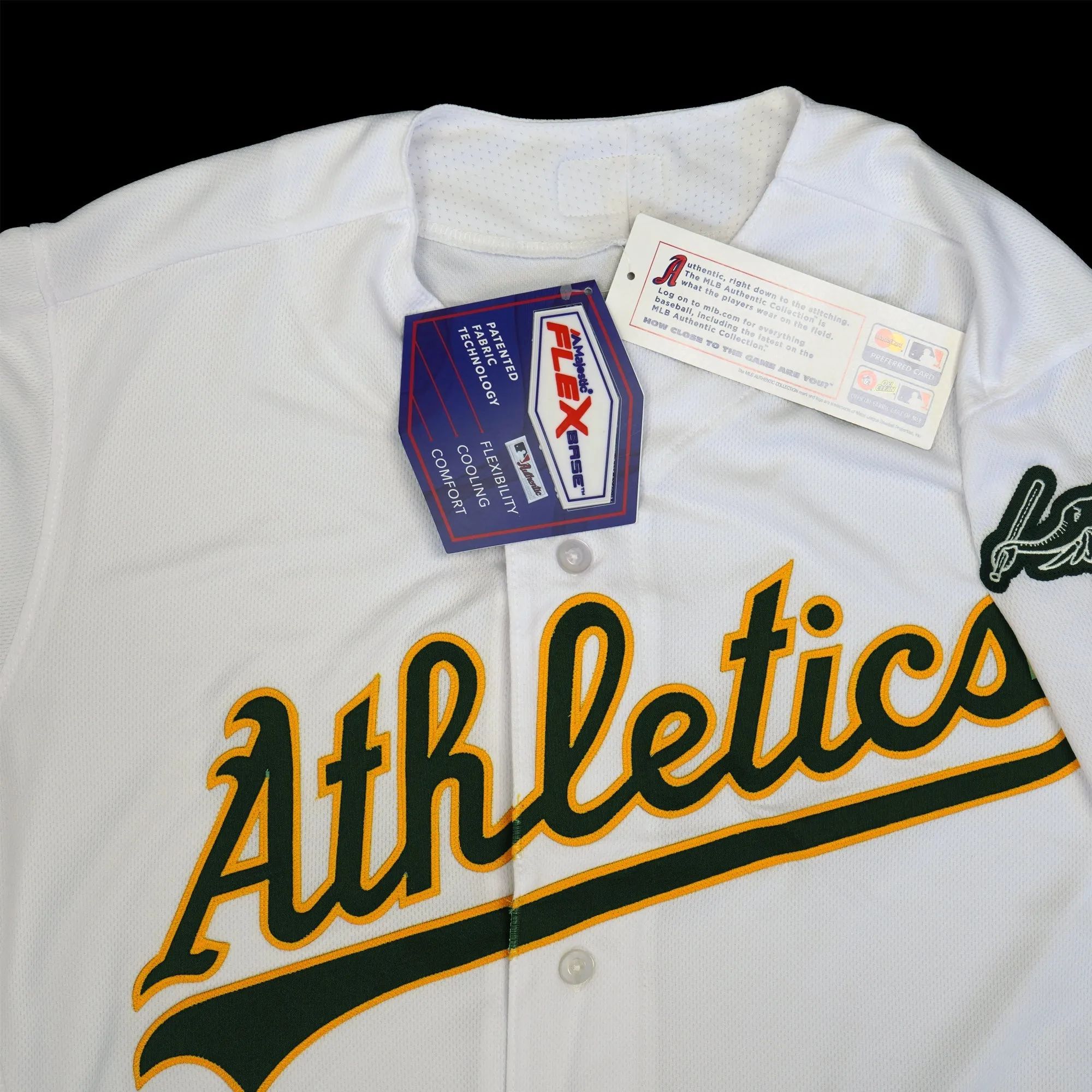 Majestic Men's Mlb Oakland Athletics Authentic On Field Flex Base Jersey - Home White sold by Zulily product image thumbnail 5