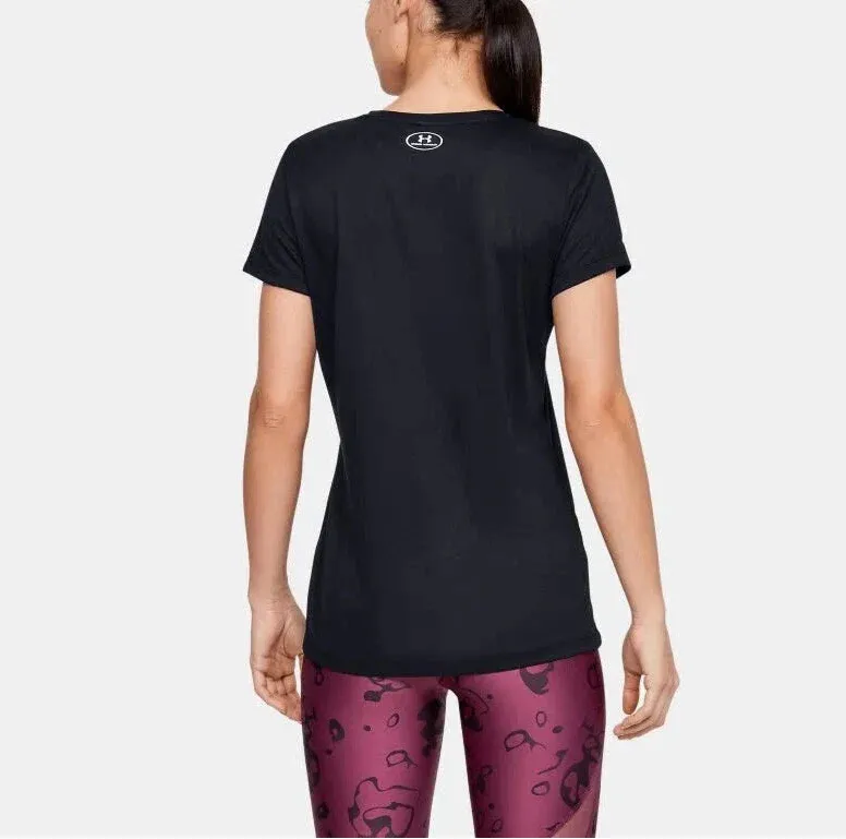 Under Armour Women's Tech V-Neck Shirt - 1255839-002 sold by Zulily product image thumbnail 2