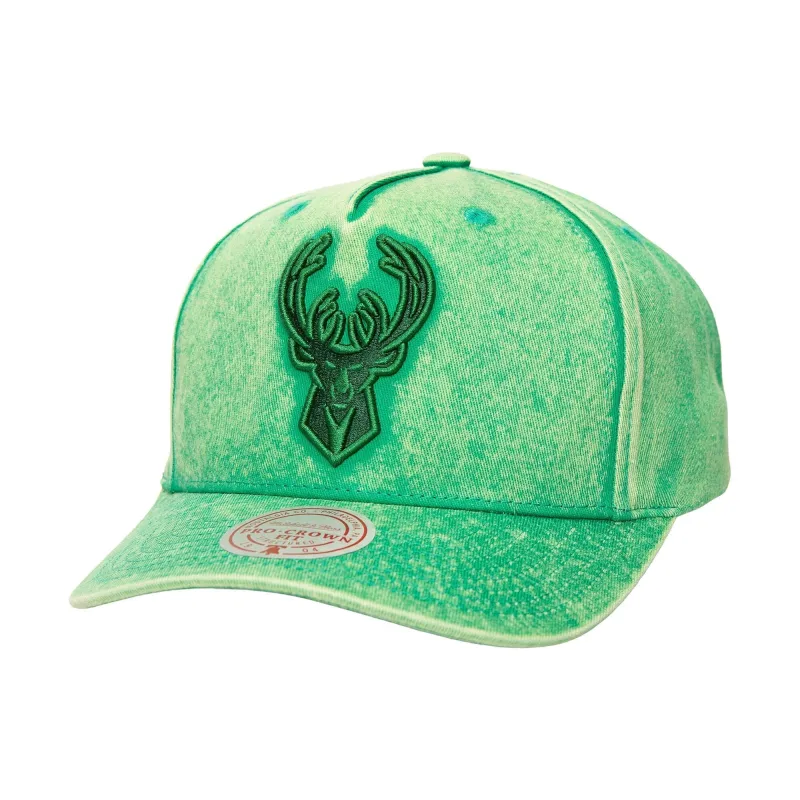 Mitchell & Ness Men's Nba Washed Out Tonal Pro Snapback Bucks - Green sold by Zulily