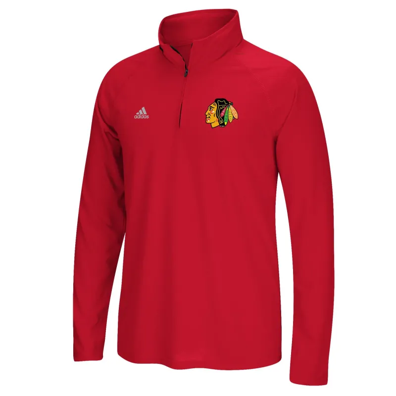 adidas Men's Nhl Chicago Blackhawks Ultimate 1/4 Zip Tee - Cb7673 sold by Zulily