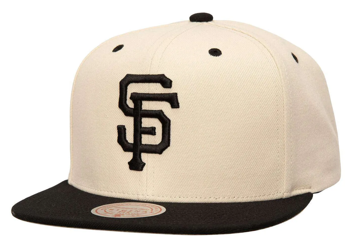 Mitchell & Ness Men's Mlb Evergreen Cream Black Snapback Giants - Hs9558-Sfgofwh sold by Zulily