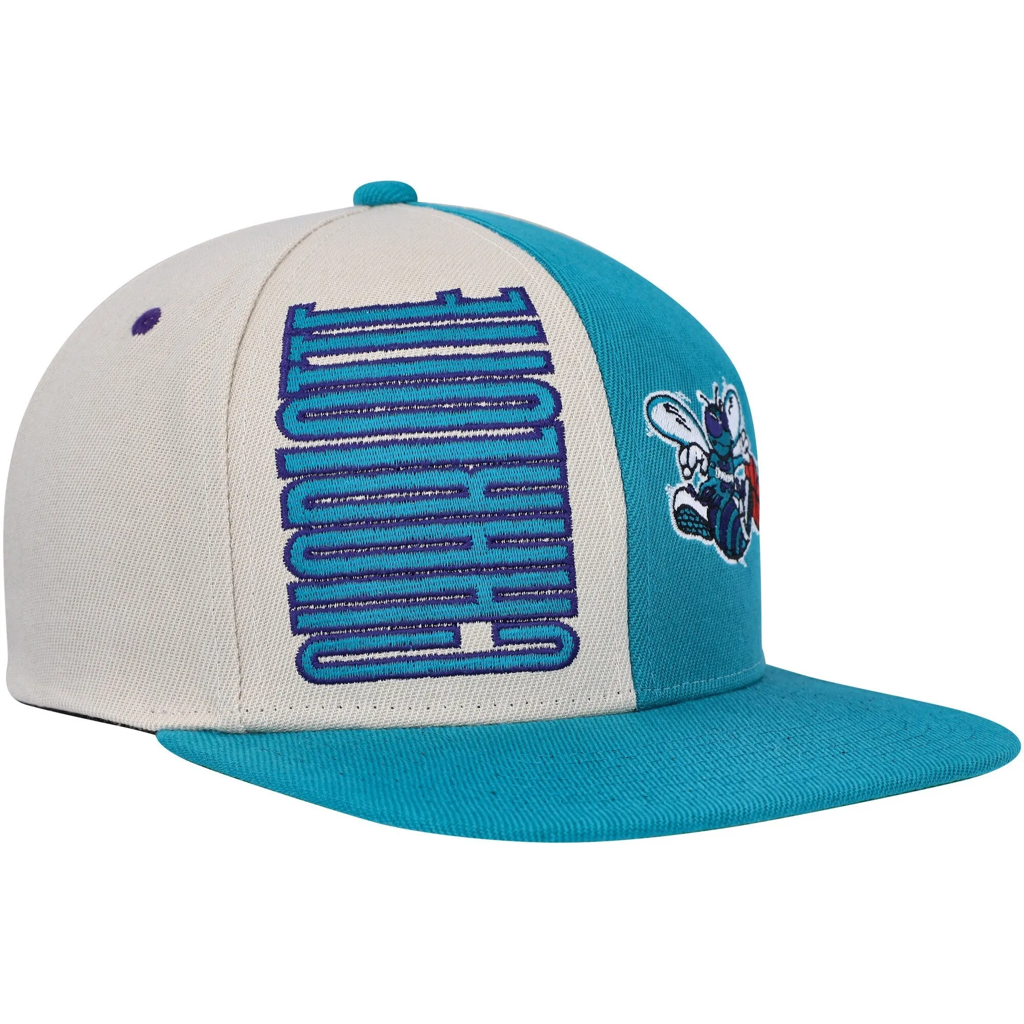 Mitchell & Ness Men's Nba Pop Panel Snapback Hwc Hornets - Off White-Teal sold by Zulily product image thumbnail 3
