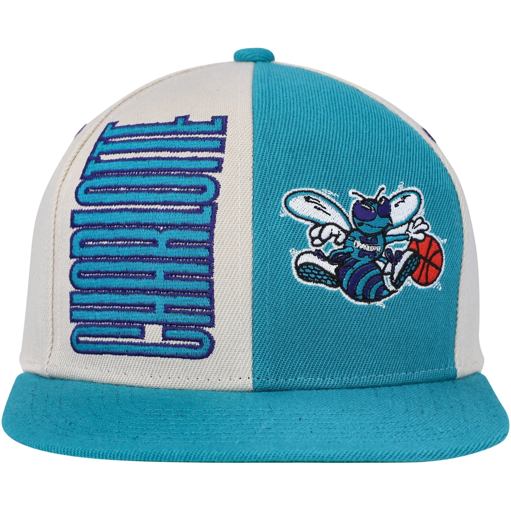 Mitchell & Ness Men's Nba Pop Panel Snapback Hwc Hornets - Off White-Teal sold by Zulily product image thumbnail 2
