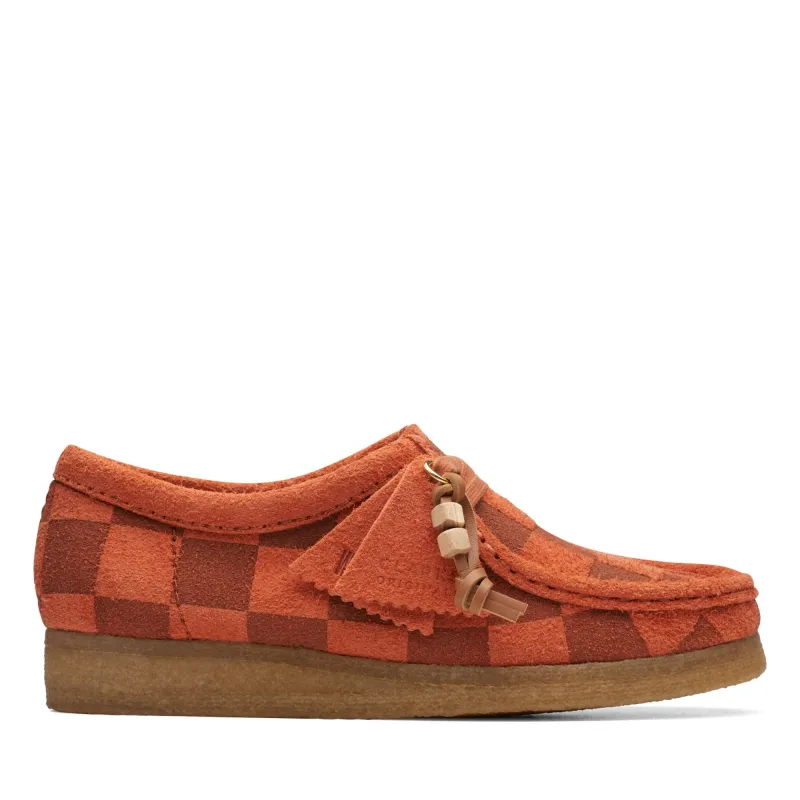 Clarks Women's Wallabee Orange Check sold by Zulily