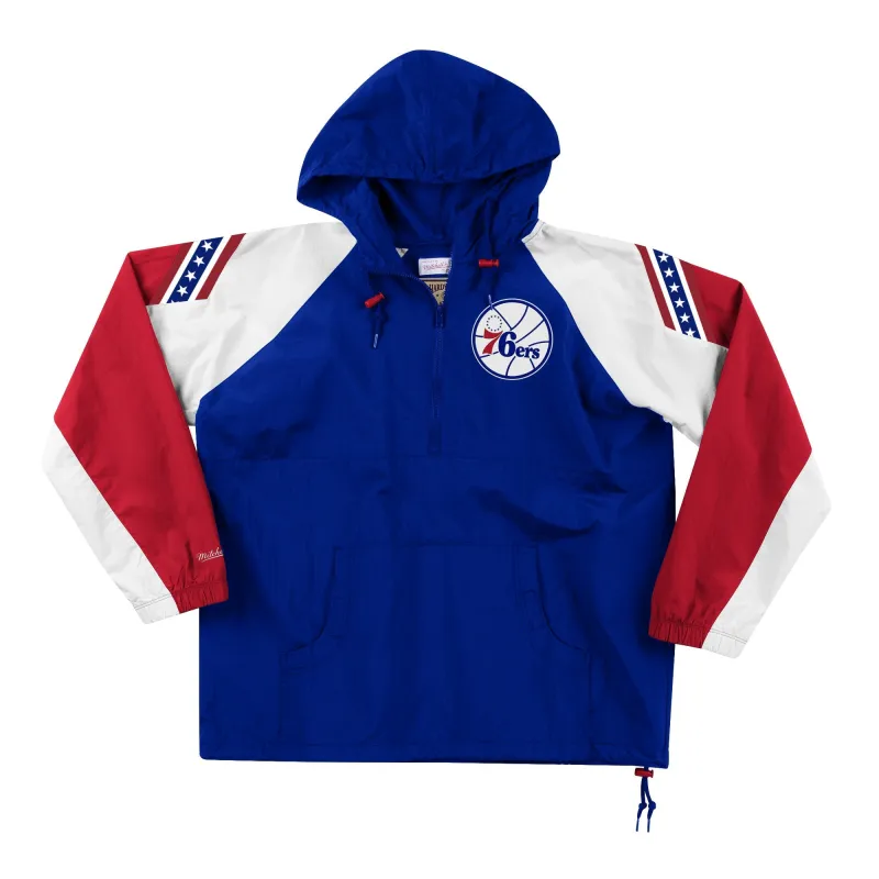 Mitchell & Ness Men's Nba Half-Zip Anorak Philadelphia 76Ers sold by Zulily