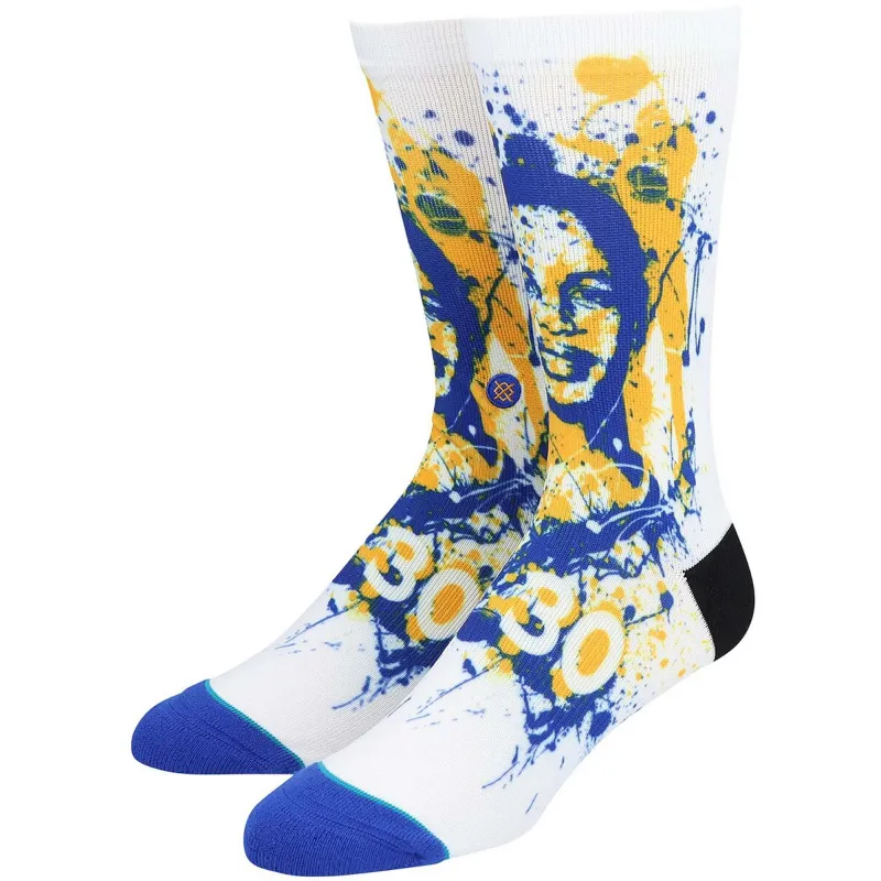 Stance Men's Nba Golden State Warriors Steph Curry Splatter Socks - M558A18Cur-Blu sold by Zulily