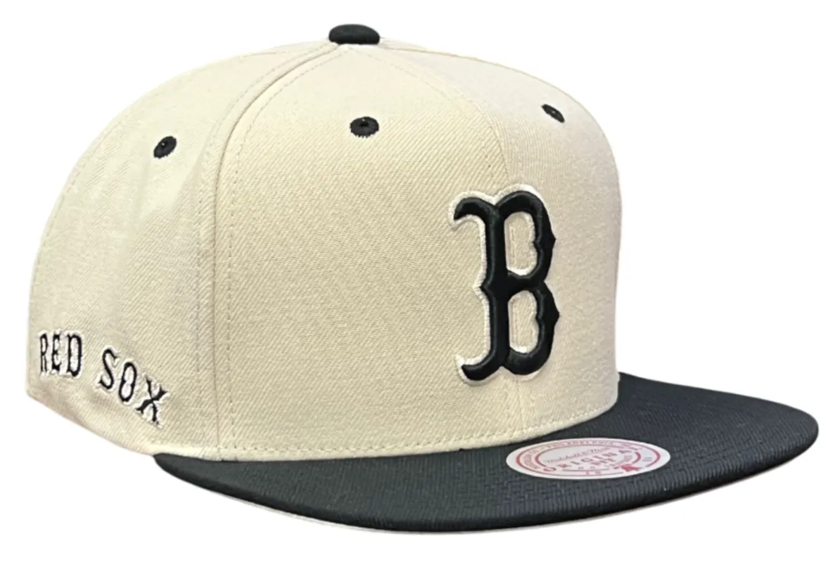 Mitchell & Ness Men's Mlb Evergreen Cream Black Snapback Red Sox - Hs9558-Brsofwh sold by Zulily