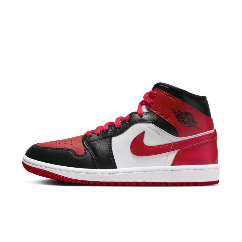 Air Jordan Women's Retro 1 Mid 'Alternate Bred Toe' - Bq6472-079 sold by Zulily
