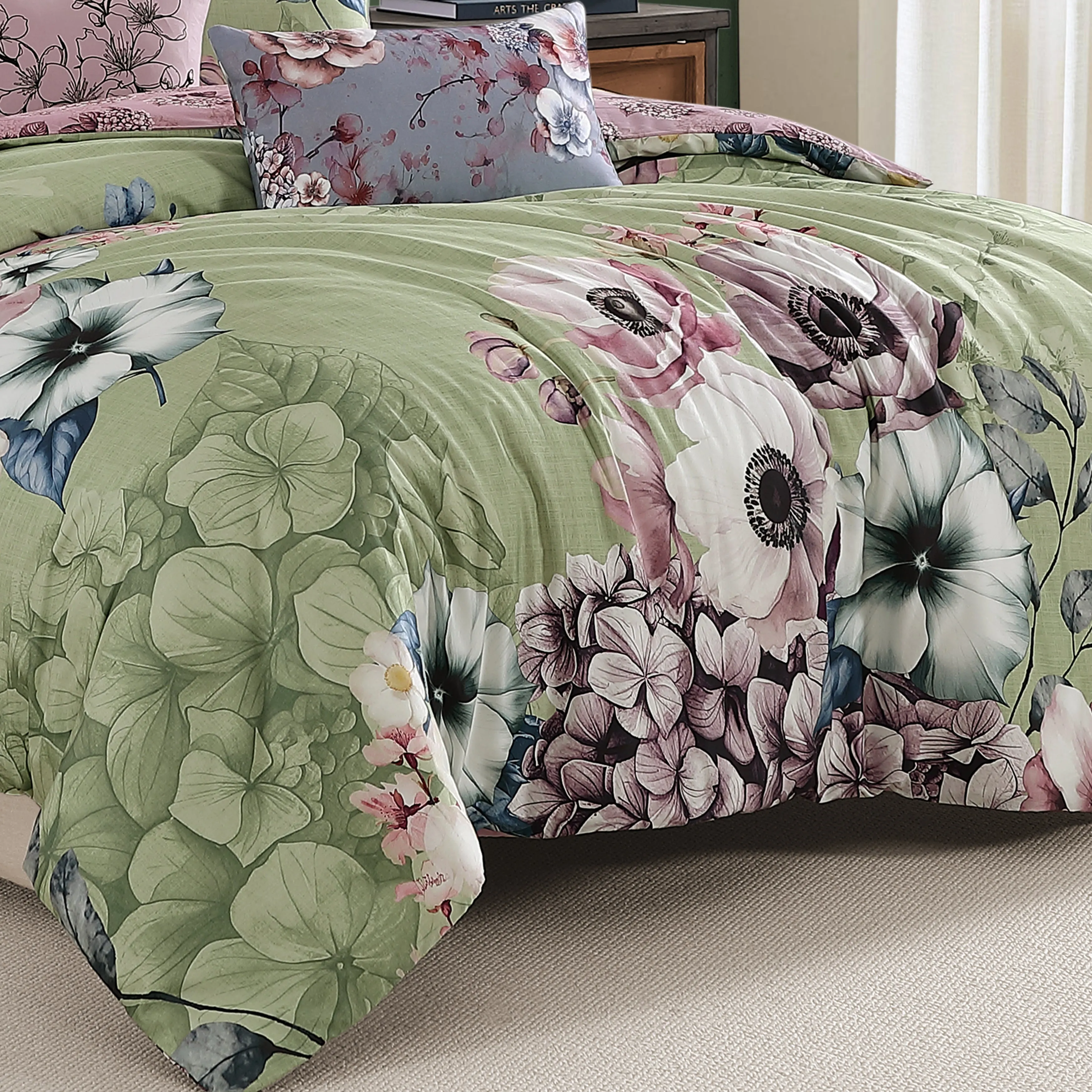 Bebejan Lilac Cascade 5 Piece Reversible Comforter Set sold by Zulily product image thumbnail 5