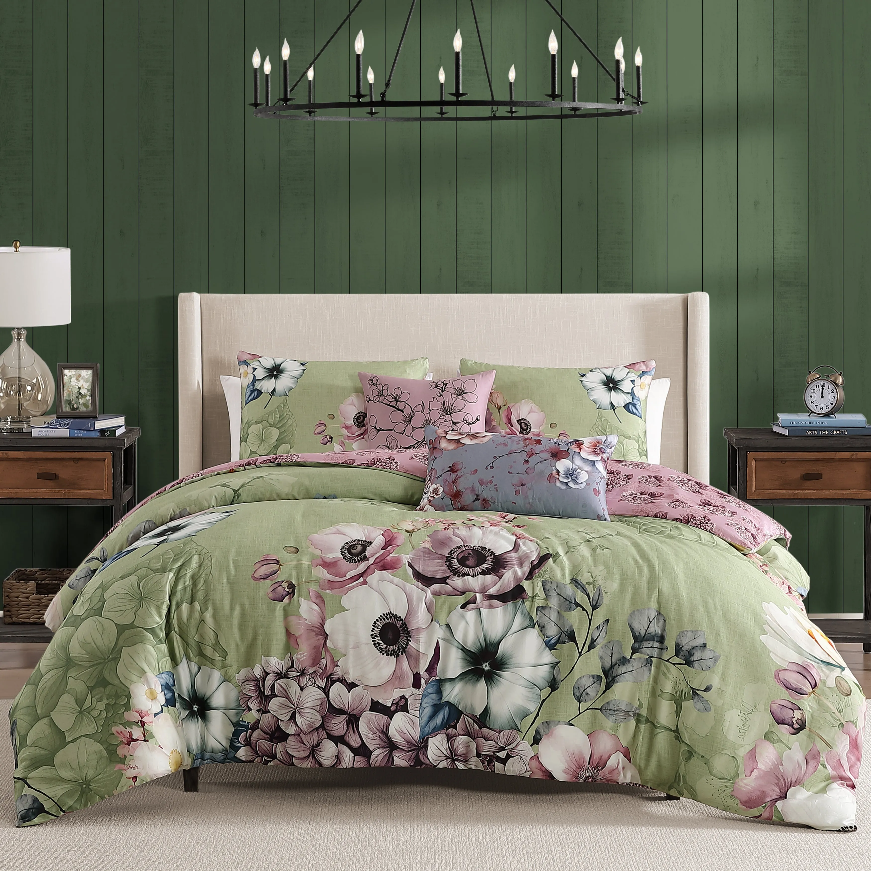 Bebejan Lilac Cascade 5 Piece Reversible Comforter Set sold by Zulily