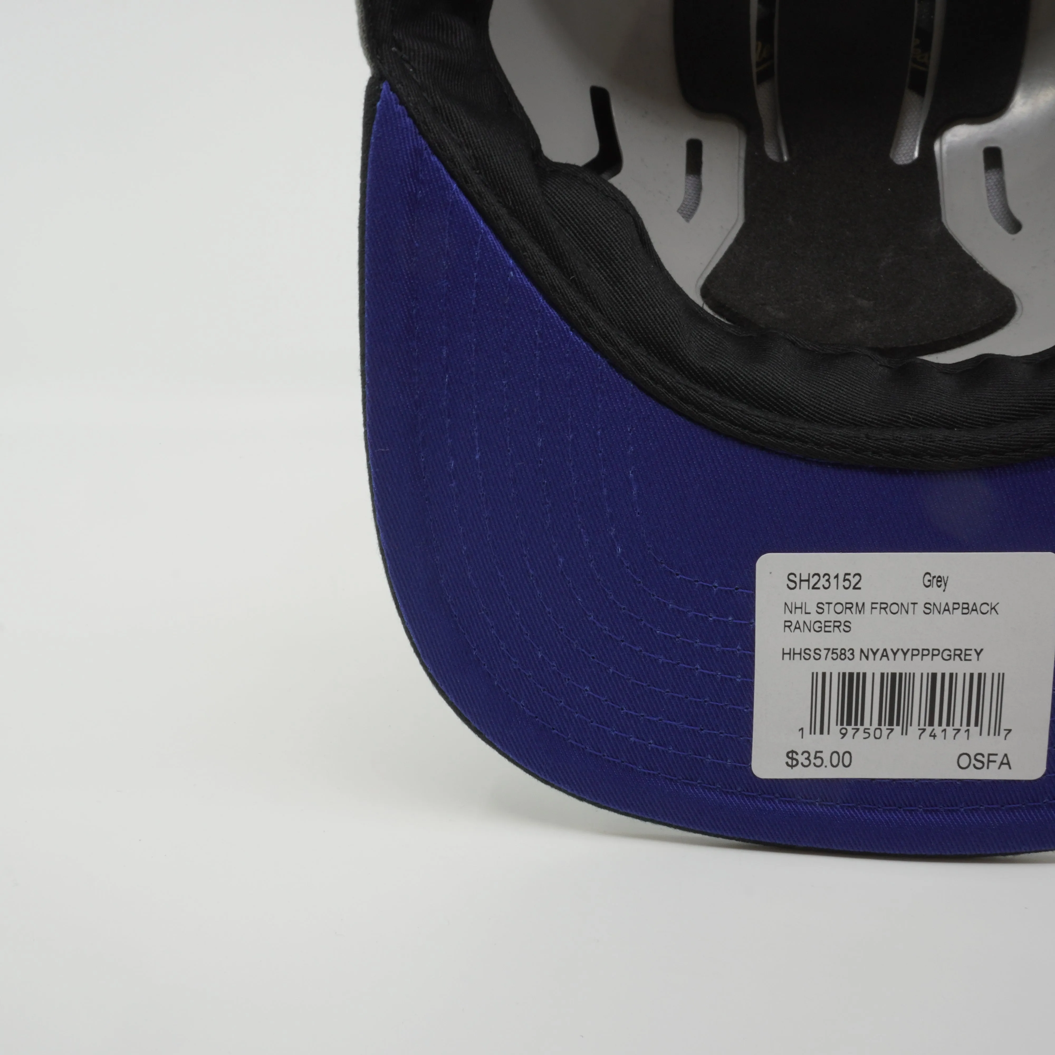 Mitchell & Ness Men's Nhl Storm Front Snapback Rangers - Grey sold by Zulily product image thumbnail 5