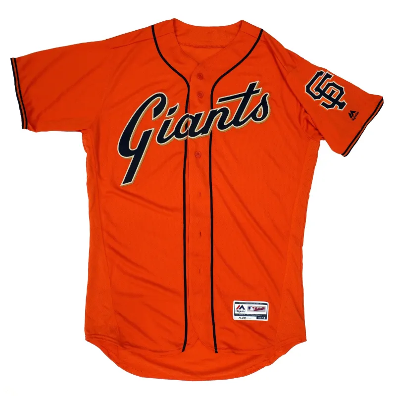 Majestic Men's Mlb Sf Giants Authentic On Field Flex Base Jersey - Orange Alternate sold by Zulily
