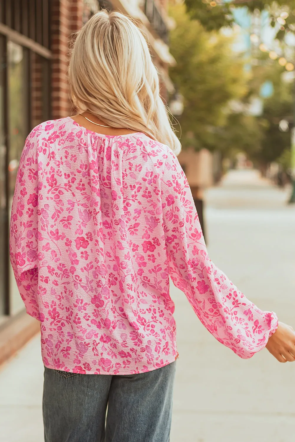 Threaded Pear Adalyn Floral Puff Sleeve Lightweight Blouse sold by Zulily product image thumbnail 2
