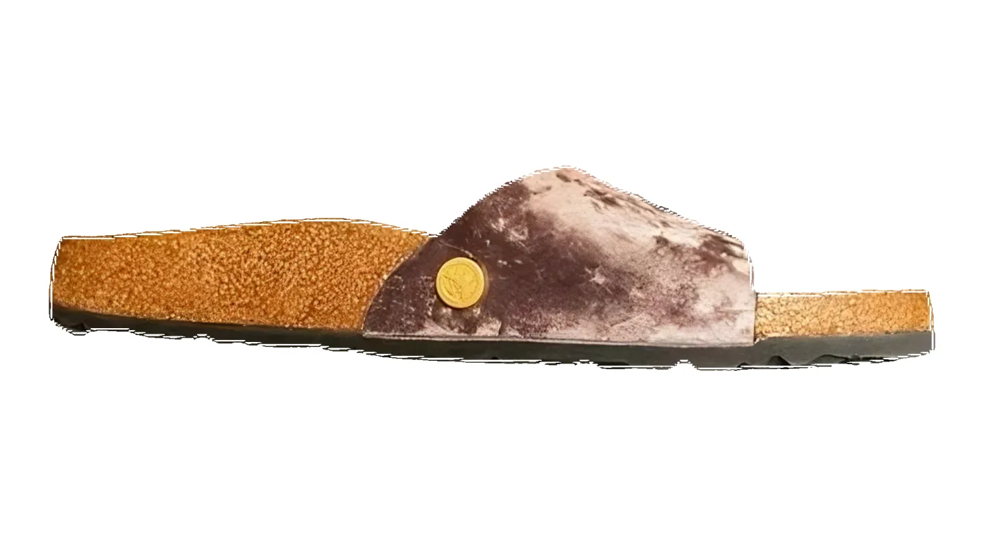 Birkenstock Madrid Big Buckle Rivet Logo Velvet Taupe Sandals sold by Zulily