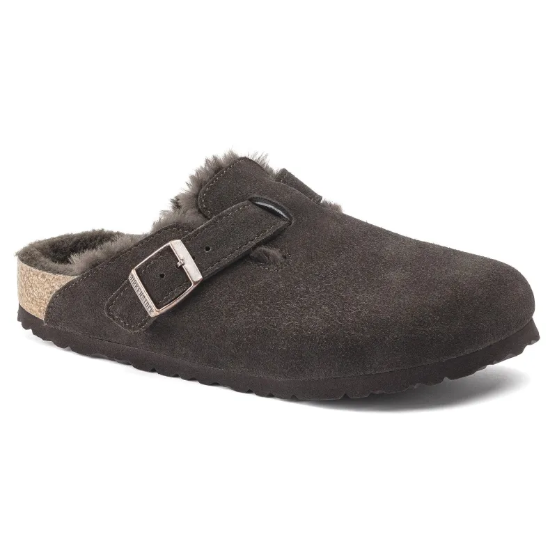 Birkenstock Unisex Boston Shearling Suede Leather 'Regular Fit' - 1020567 made by Birkenstock