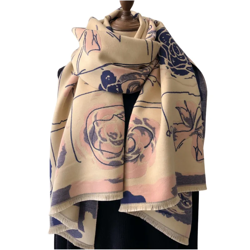 Luxurious Hibiscus Flower Scarf in Rose sold by Zulily