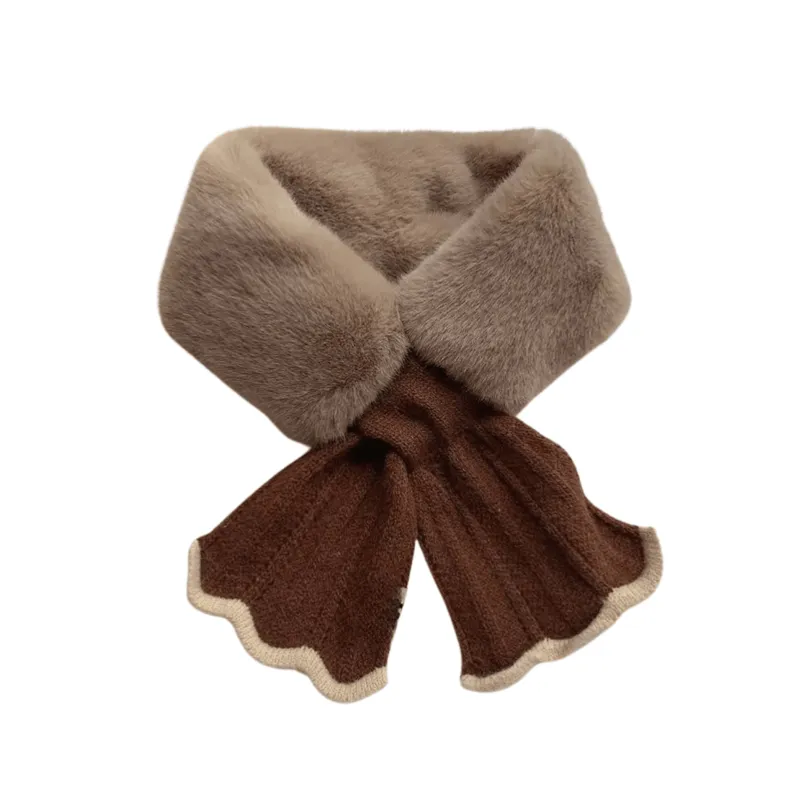Chic Faux Imitation Fur Collar Scarf in Earth Tones sold by Zulily