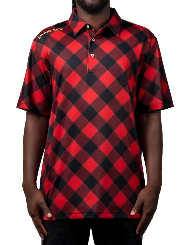 SwingJuice Golf Buffalo Check Men's Polo sold by Zulily