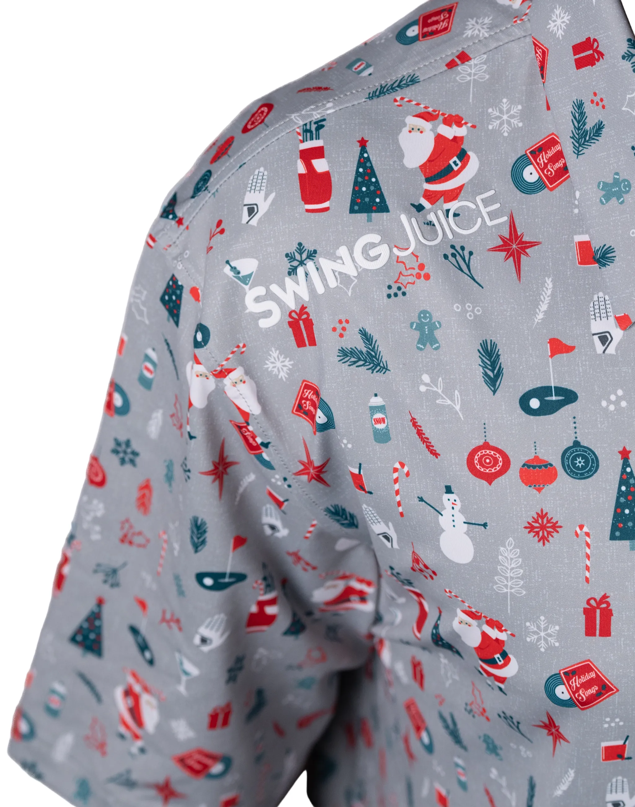 SwingJuice Golf Swingin' Retro Santa Men's Polo sold by Zulily product image thumbnail 3