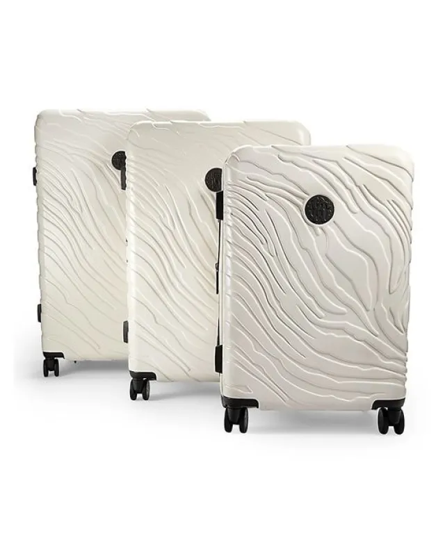 Roberto Cavalli Luxury 3 Piece Luggage Set, Expandable Hard Shell Suitcases with 8 Spinner Wheels sold by Zulily