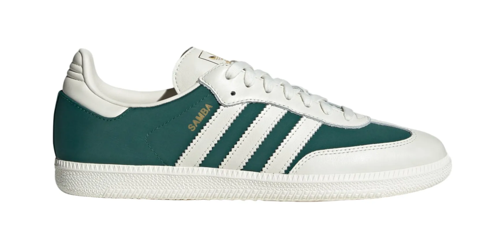 Adidas Men's Samba OG “Off White / Collegiate Green” sold by Zulily