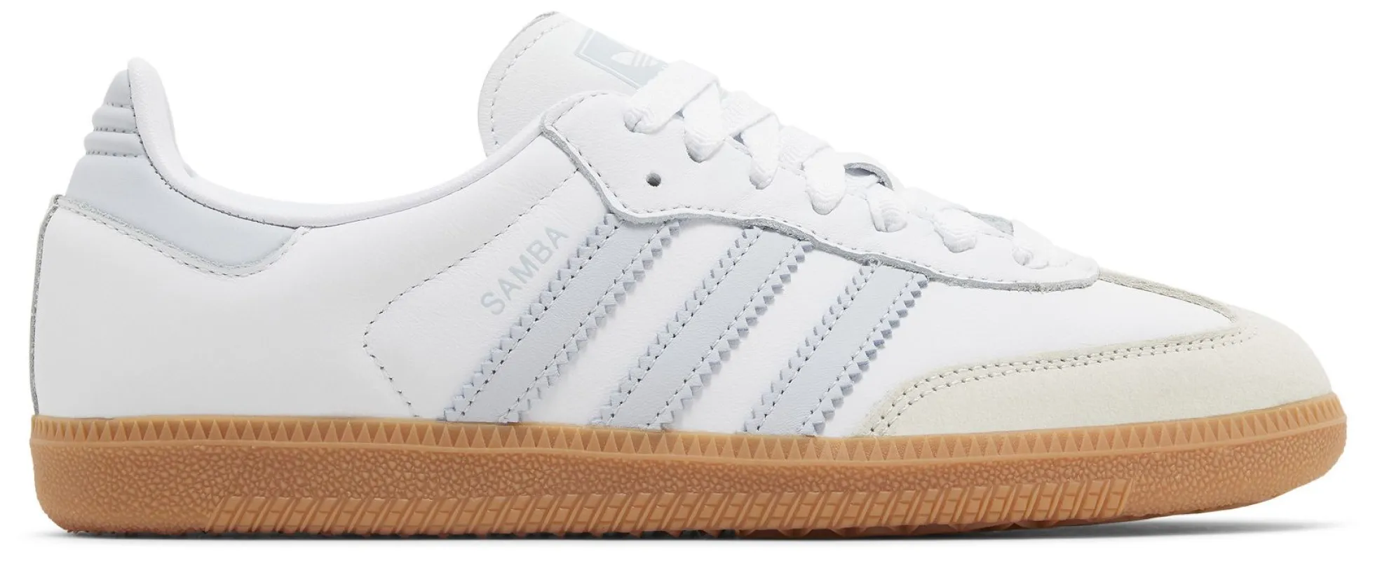 Adidas Women's Samba OG 'White Halo Blue Gum' sold by Zulily