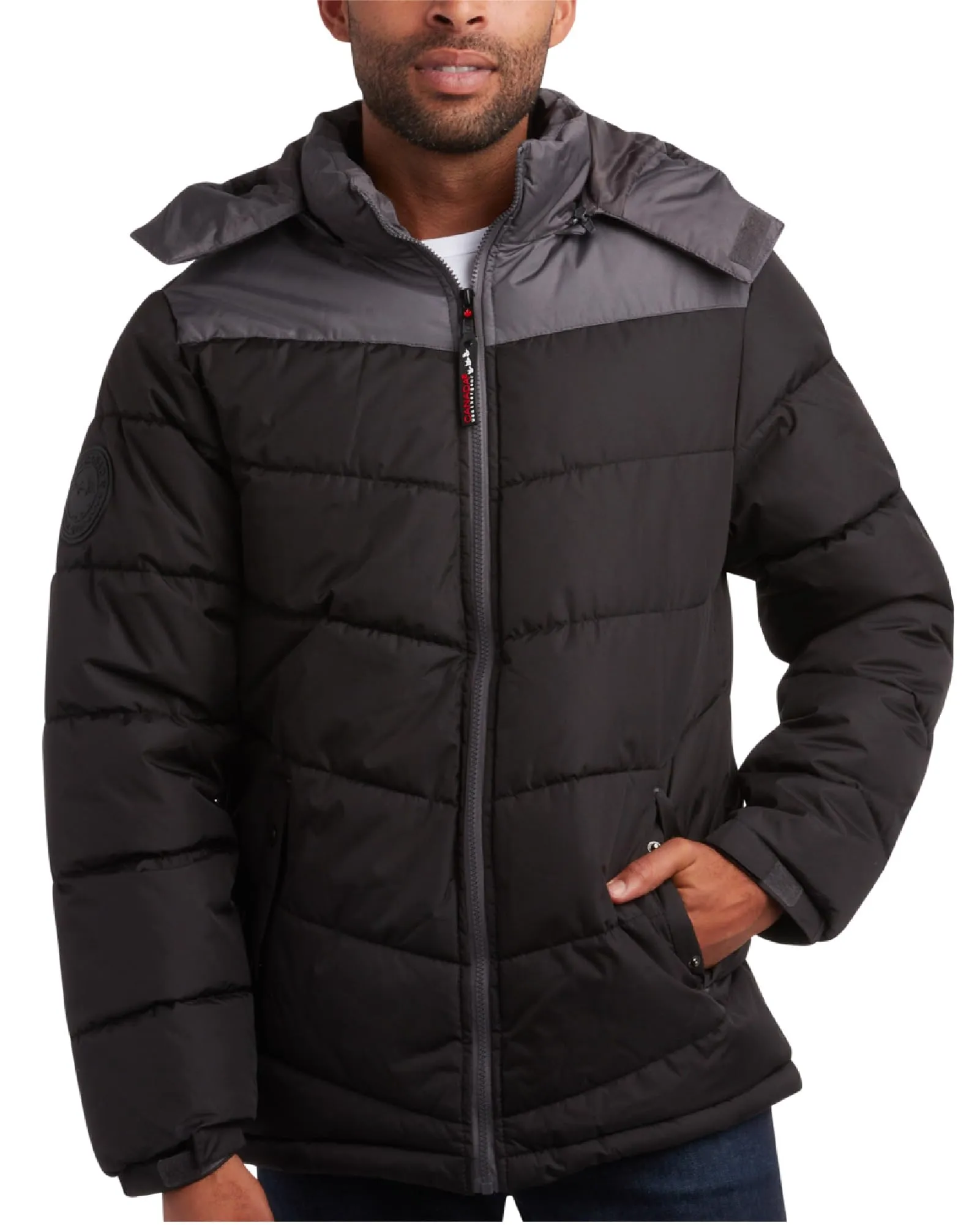 Canada Weather Gear Men's Heavyweight Insulated Quilted Outerwear Bubble Puffer Jacket sold by Zulily product image thumbnail 2