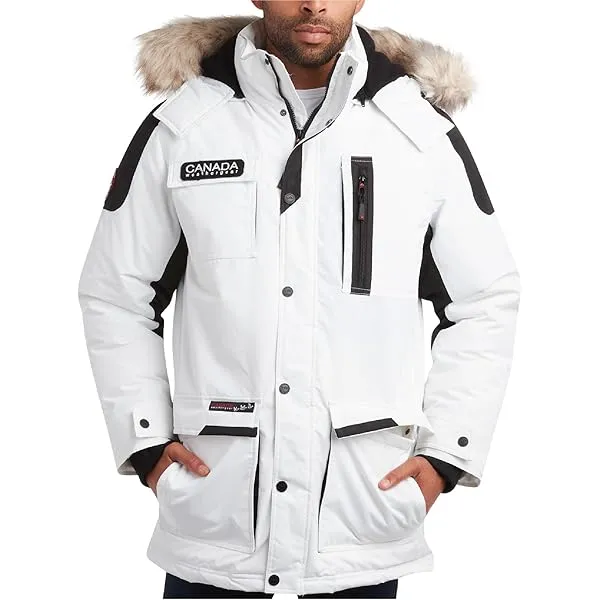 Canada Weather Gear Men's Heavyweight Fleece Parka with Faux Fur Hood sold by Zulily product image thumbnail 4