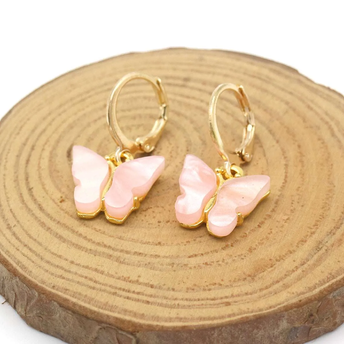 Amy and Annette Lab Created Opal Butterfly Drop 14K Gold Earring sold by Zulily