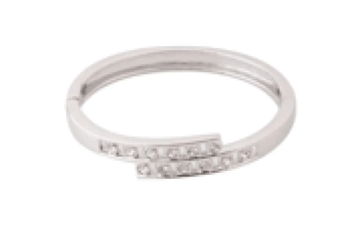 Amy and Annette Sterling Silver Bypass Ring with crystals from Swarovski 9 sold by Zulily