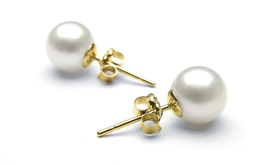 Amy and Annette 4.00 CTTW Genuine Cultured Pearl Earring in 18k Yellow Gold sold by Zulily