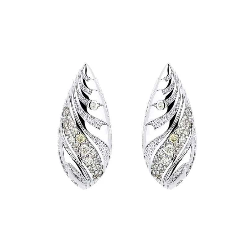 Amy and Annette Sterling Silver Bali Filigree Artisan Oval Drop Earrings with Citrine Gemstones - Multi - 20mm L x 8mm W sold by Zulily