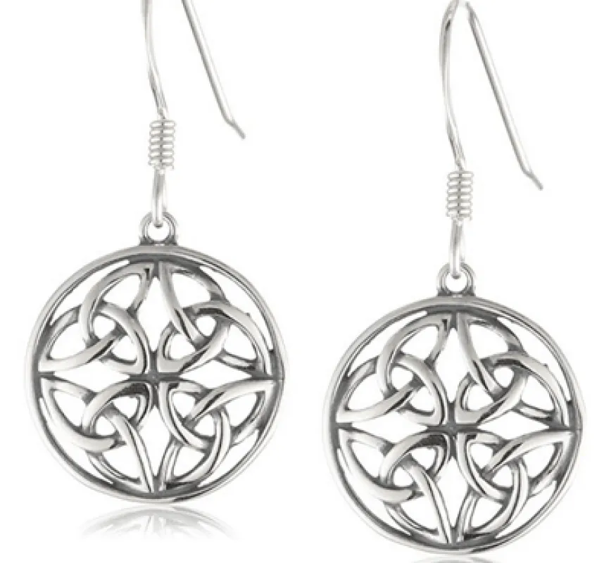 Amy and Annette Sterling Silver Celtic Hook Earrings sold by Zulily
