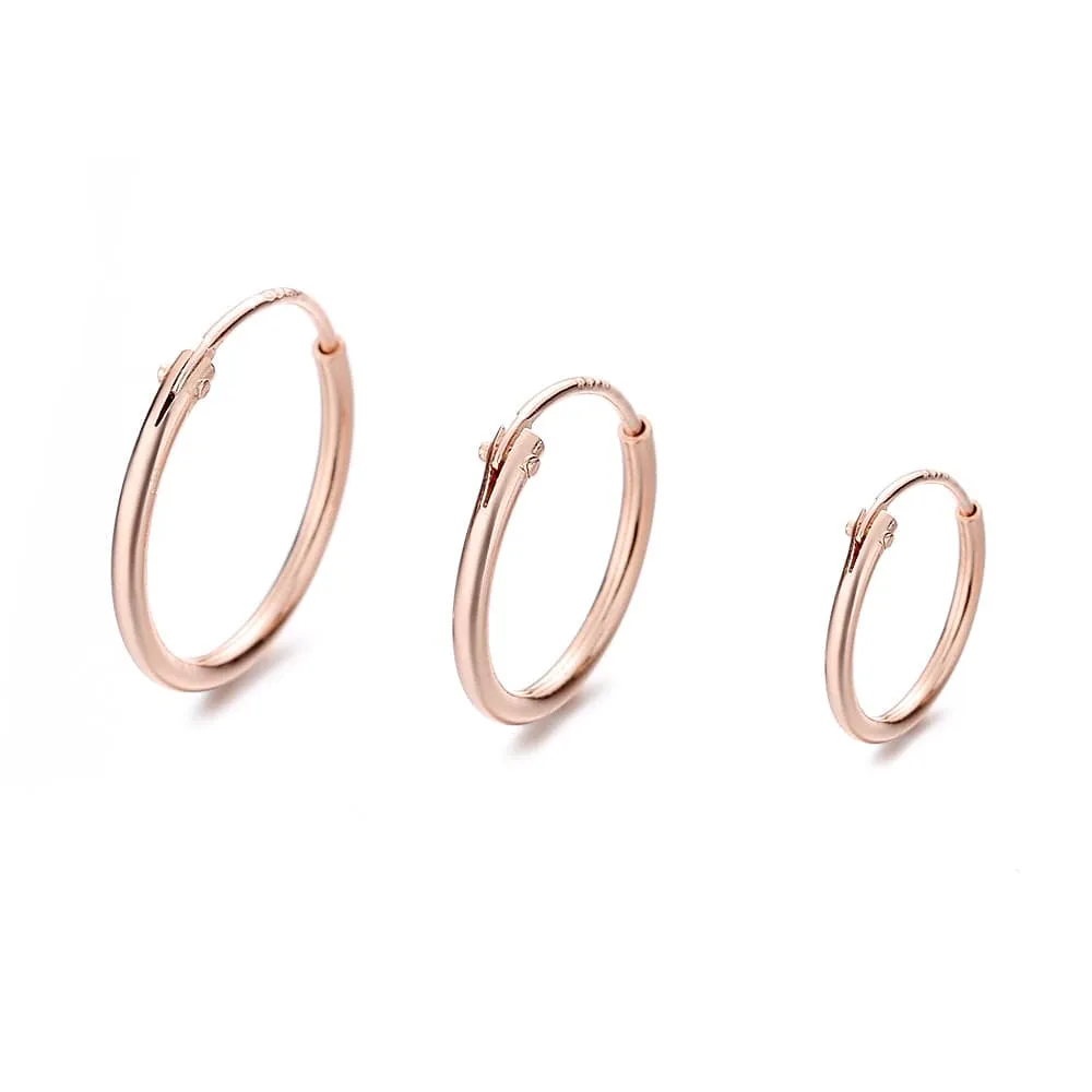 Amy and Annette Sterling Silver Hoop Earrings Set of 3 Sizes sold by Zulily
