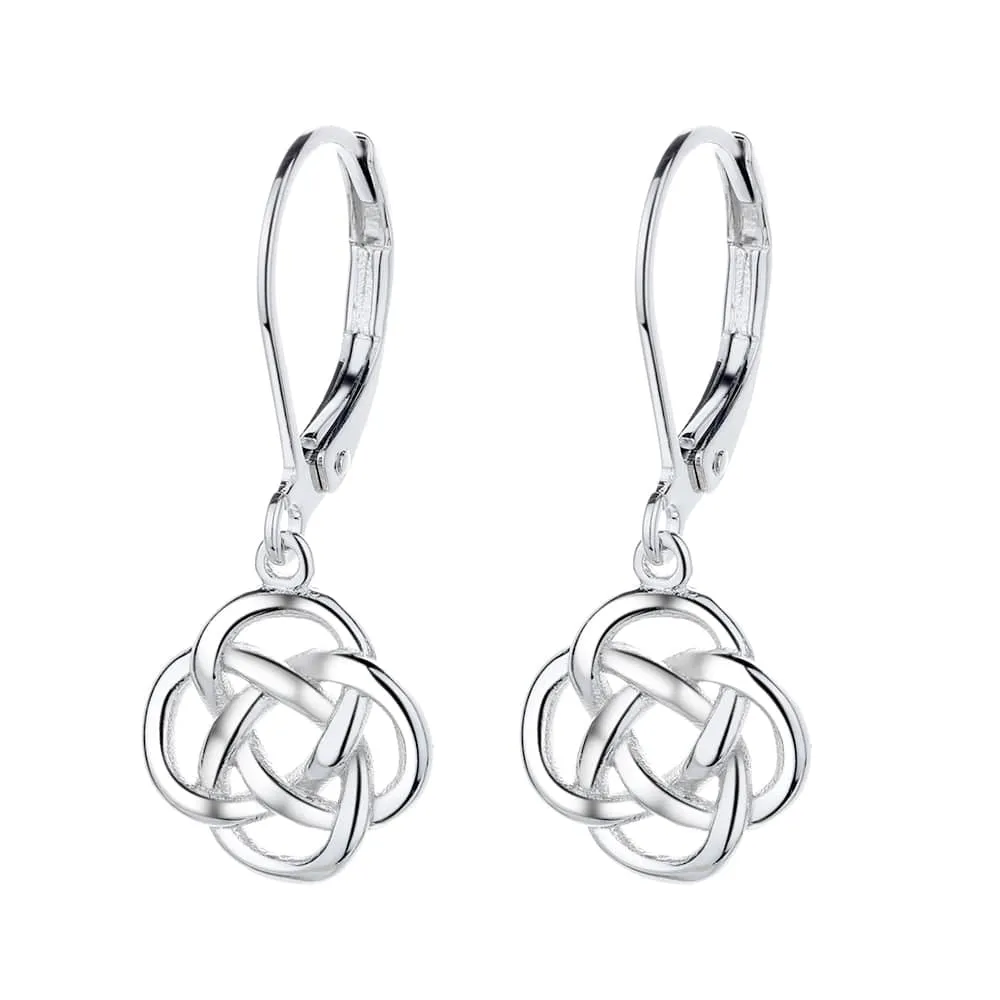Amy and Annette Sterling Silver Celtic Leverback Earrings, 22mm sold by Zulily