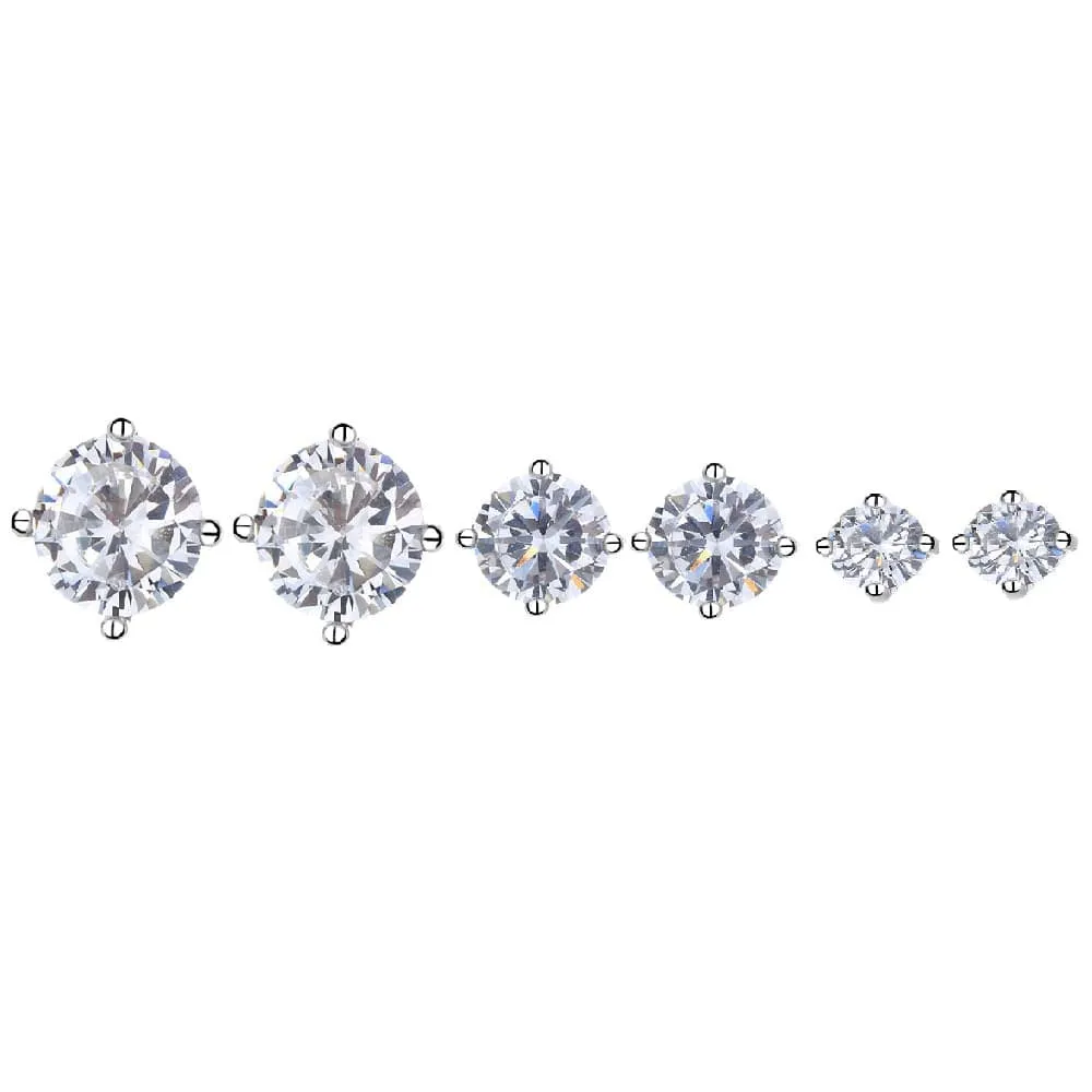 Amy and Annette 14K Gold Stud Set with crystals from Swarovski (Set of 3) sold by Zulily
