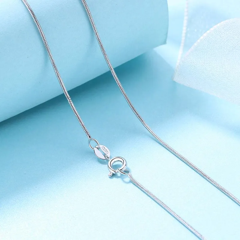 Amy and Annette Italian Sterling Silver Snake Chains 24" sold by Zulily