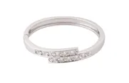 Amy and Annette Sterling Silver Bypass Ring with crystals from Swarovski 6 sold by Zulily