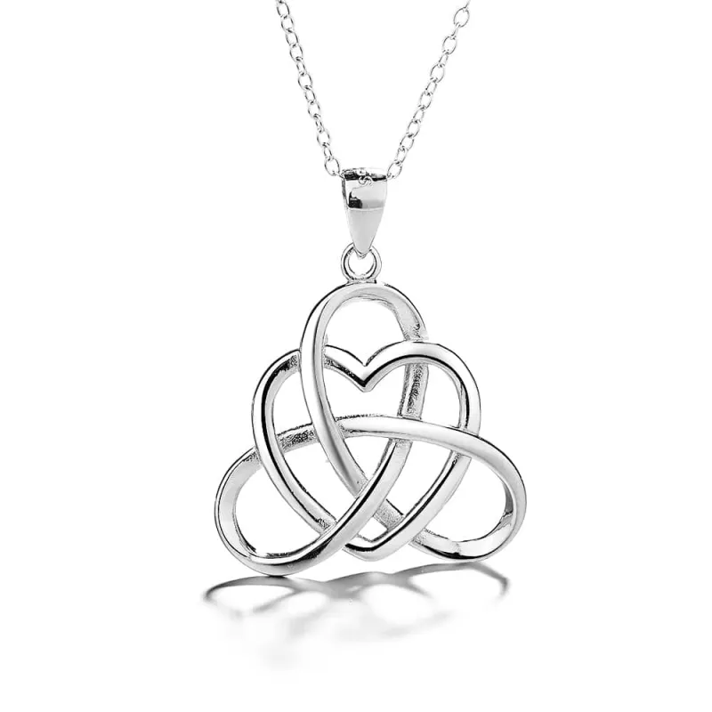 Amy and Annette Sterling Silver Celtic Heart Pendant Necklace sold by Zulily