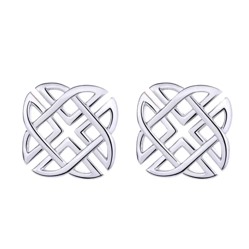 Amy and Annette Sterling Silver Celtic Stud Earrings - 20mm L x 8mm W sold by Zulily