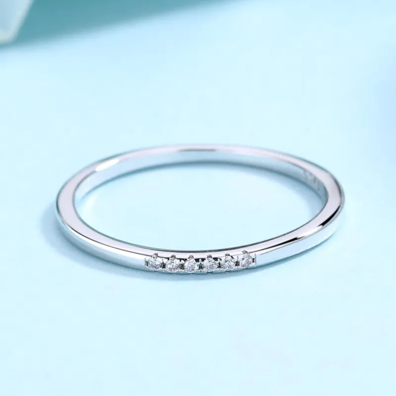 Amy and Annette Sterling Silver Stacking Ring with crystals from Swarovski 7 sold by Zulily