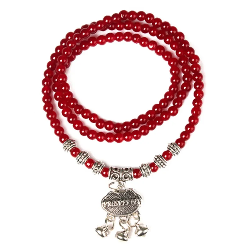 Fresh Fab Finds Red Agate Beaded Good Lock Bracelet sold by Zulily